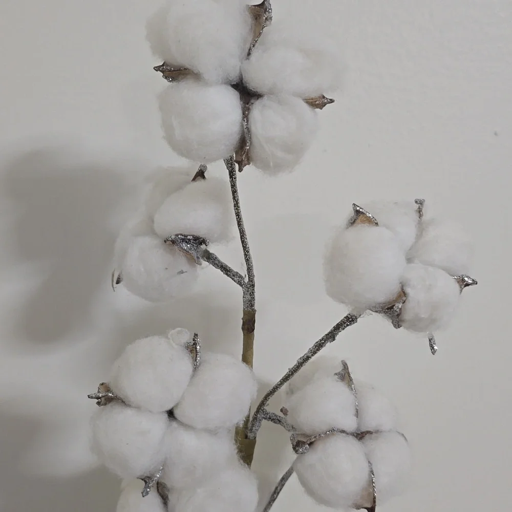 Rustic Cotton Tree with Burlap Base